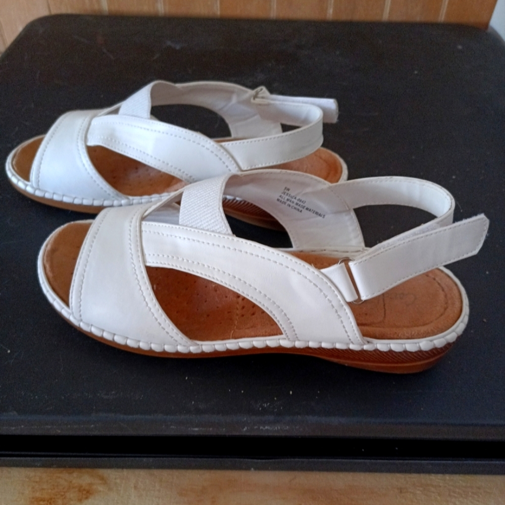 Wide open toe sandals